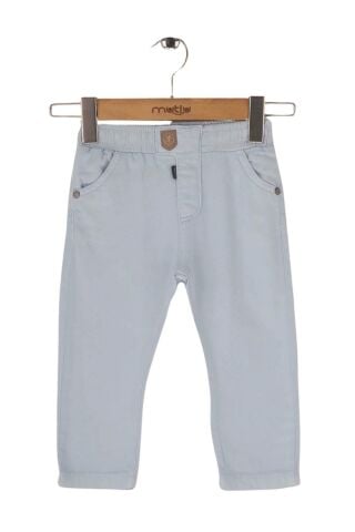 Mutlu Kids Beli Lastikli Erkek Bebek Gabardin Pantolon BEBE MAVİ - 18-24 Ay