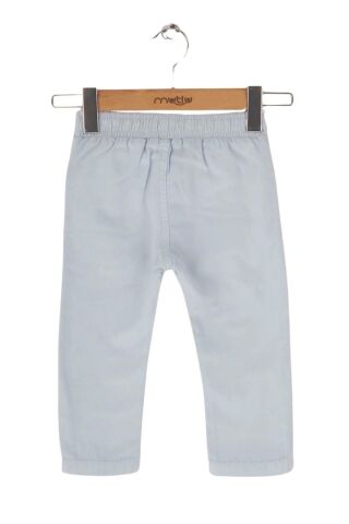 Mutlu Kids Beli Lastikli Erkek Bebek Gabardin Pantolon BEBE MAVİ - 18-24 Ay
