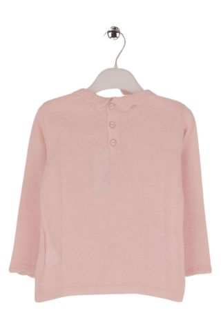 Mutlu Kids Çiçekli Kız Bebek Kazak Pembe - 9-12 Ay