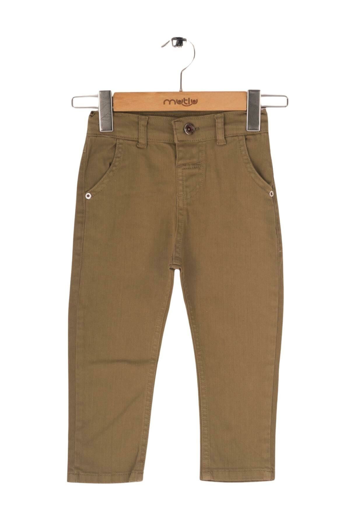 Mutlu Kids Erkek Bebek Denim Pantolon Haki - 12 Ay