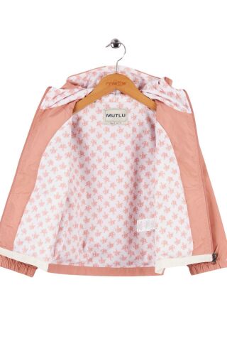 Mutlu Kids Kız Çocuk Yağmurluk Krem - 6 Yaş