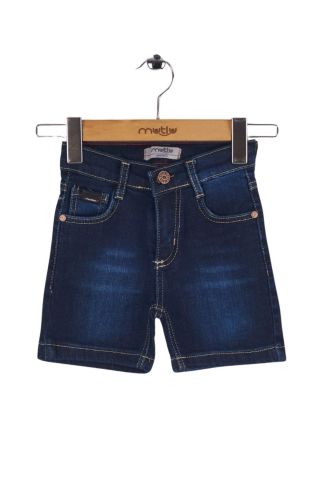 Mutlu Kids Erkek Çocuk Bebek Kot Şort Lacivert - 3 Yaş