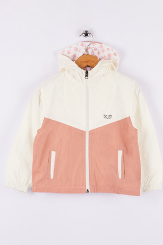 Mutlu Kids Kız Çocuk Yağmurluk Krem - 6 Yaş