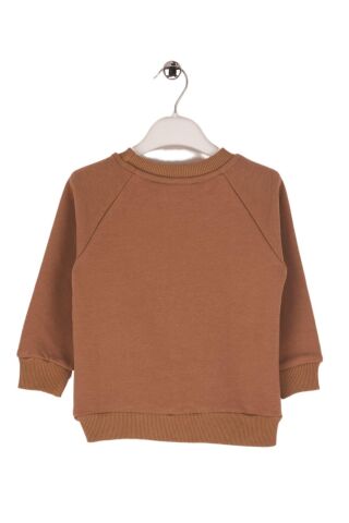 Mutlu Kids Cep Detaylı Erkek Bebek Sweatshirt Haki - 9-12 Ay