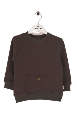 Mutlu Kids Cep Detaylı Erkek Bebek Sweatshirt Lacivert - 6-9 Ay