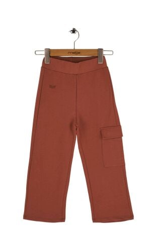 Mutlu Kids Kargo Cepli Kız Çocuk Eşofman Altı Kiremit - 9 Yaş