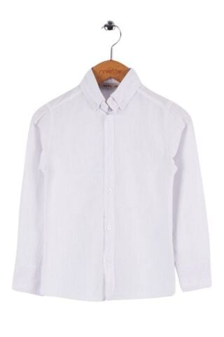 Mutlu Kids Uzun Kollu Erkek Çocuk Okul Gömlek Beyaz - 15 Yaş