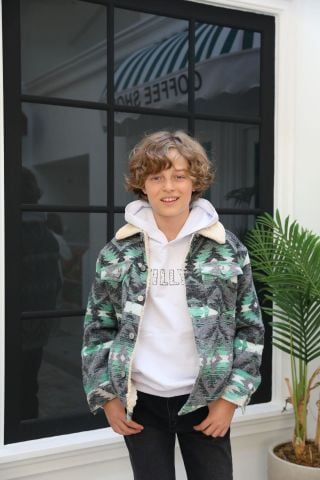 Mutlu Kids İçi Peluş Astarlı Erkek Çocuk Ceket Mont Hardal - 9 Yaş