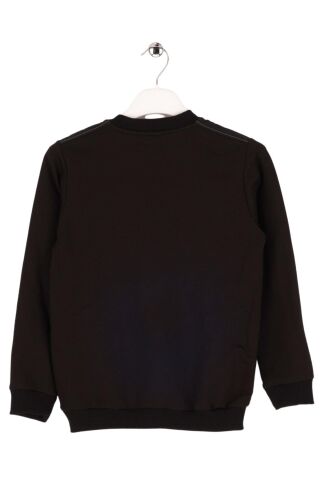 Mutlu Kids Erkek Çocuk Bisiklet Yaka Sweatshirt Siyah - 9 Yaş