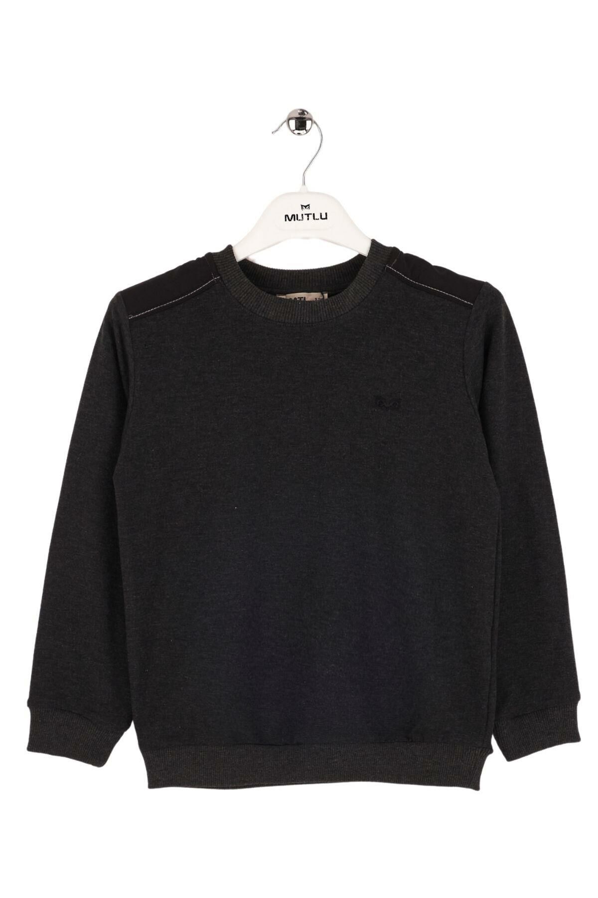 Mutlu Kids Erkek Çocuk Bisiklet Yaka Sweatshirt Antrasit - 16 Yaş