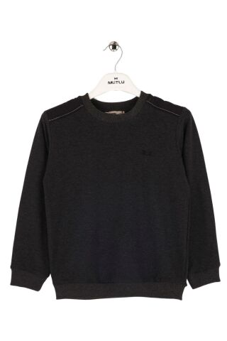 Mutlu Kids Erkek Çocuk Bisiklet Yaka Sweatshirt Antrasit - 16 Yaş