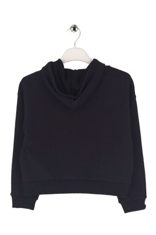 Mutlu Kids Çıtçıt Detaylı Fermuarlı Kız Çocuk Sweatshirt Siyah - 13 Yaş