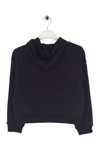 Mutlu Kids Çıtçıt Detaylı Fermuarlı Kız Çocuk Sweatshirt Siyah - 8 Yaş