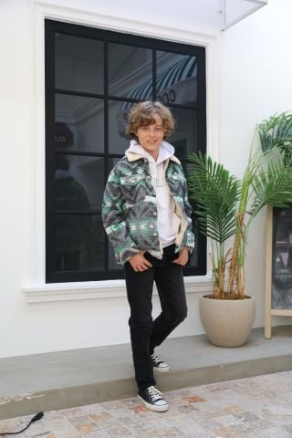 Mutlu Kids İçi Peluş Astarlı Erkek Çocuk Ceket Mont Antrasit - 9 Yaş