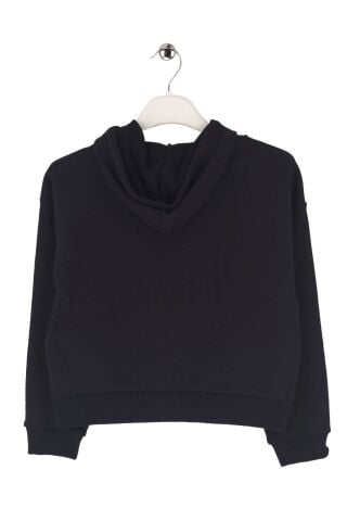 Mutlu Kids Çıtçıt Detaylı Fermuarlı Kız Çocuk Sweatshirt Siyah - 8 Yaş