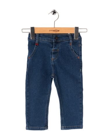 Mutlu Kids Erkek Bebek Kot Pantolon ORTA MAVİ - 24-30 Ay