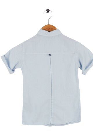 Mutlu Kids Kısa Kollu Erkek Çocuk Gömlek BEBE MAVİ - 5 Yaş