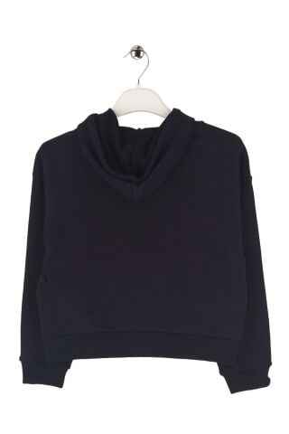 Mutlu Kids Çıtçıt Detaylı Fermuarlı Kız Çocuk Sweatshirt Lacivert - 9 Yaş