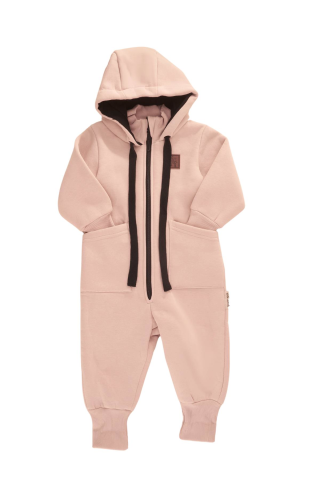 Mutlu Kids İçi Şardonlu Kapüşonlu Bebek ve Çocuk Tulum Pembe - 4 Yaş