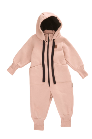 Mutlu Kids İçi Şardonlu Kapüşonlu Bebek ve Çocuk Tulum Pembe - 5 Yaş