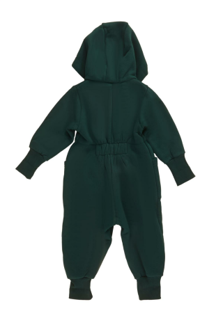 Mutlu Kids İçi Şardonlu Kapüşonlu Bebek ve Çocuk Tulum Yeşil - 5 Yaş