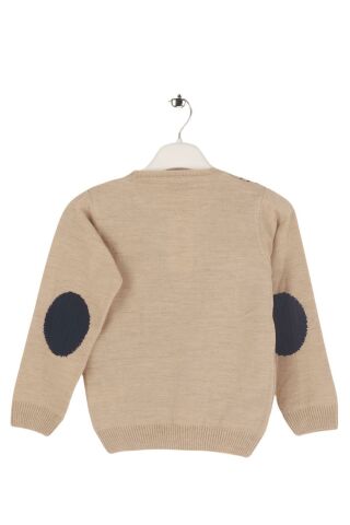 Mutlu Kids Dirsek Yama Detaylı Erkek Çocuk Kazak Siyah - 8-9 Yaş