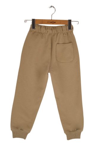Mutlu Kids Unisex 2 İp Örme Eşofman Altı Vizon - 9 Yaş