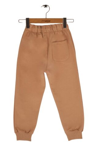 Mutlu Kids Unisex 2 İp Örme Eşofman Altı Vizon - 9 Yaş