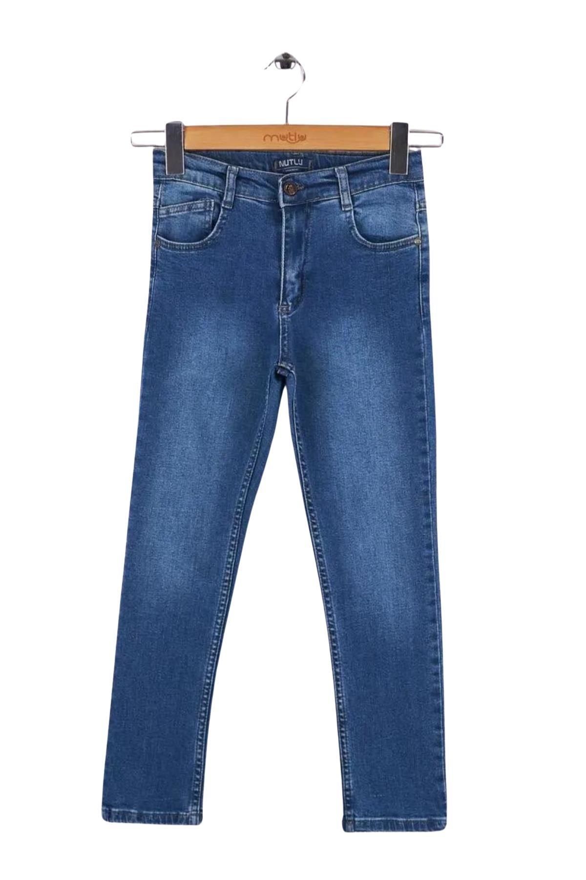 Mutlu Kids Erkek Çocuk Pantolon ORTA MAVİ - 11 Yaş