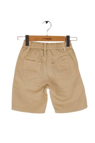 Mutlu Kidsm Erkek Çocuk Bermuda Şort Bej - 9 Yaş