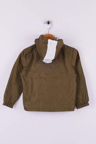 Mutlu Kids Erkek Çocuk Kapüşonlu Yağmurluk Haki - 9 Yaş
