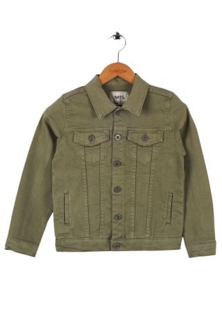Mutlu Kids Erkek Çocuk Denim Ceket Haki - 5 Yaş