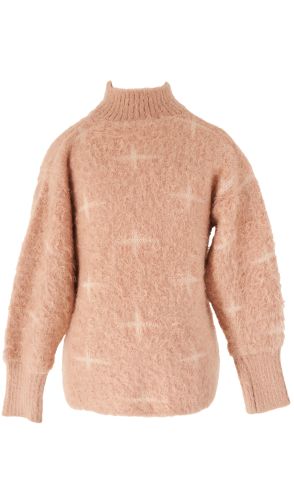 Mutlu Kids Yumuşak Dokulu Kız Çocuk Kazak Pembe - 14-15 Yaş