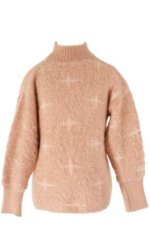 Mutlu Kids Yumuşak Dokulu Kız Çocuk Kazak Pembe - 14-15 Yaş