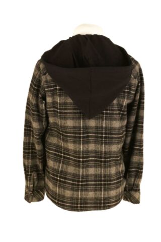 Mutlu Kids Kapüşonlu Kürk Astarlı Ekoseli Kalın Erkek Çocuk Gömlek Gri - 7 Yaş