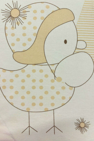 Civciv Desenli Pazen Bebek Battaniyesi KAHVE