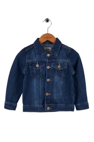Mutlu Kids Unisex Çocuk Kot Ceket ORTA MAVİ - 11 Yaş