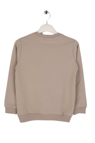 Mutlu Kids Yazı Baskılı Bisiklet Yaka Erkek Çocuk Sweatshirt Siyah - 13-14 Yaş