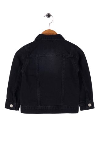Mutlu Kids Unisex Çocuk Kot Ceket Siyah - 4 Yaş
