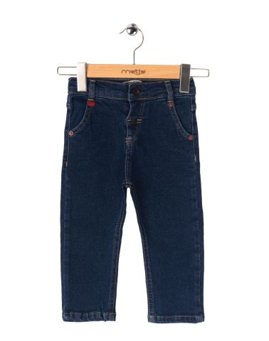 Mutlu Kids Erkek Bebek Kot Pantolon ORTA MAVİ - 24-30 Ay