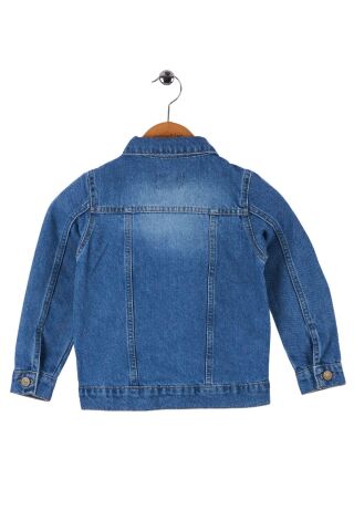 Mutlu Kids Unisex Çocuk Kot Ceket Açık Mavi - 12 Yaş