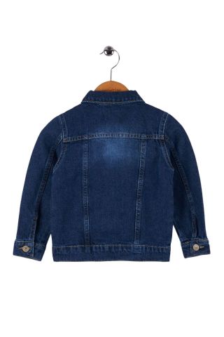 Mutlu Kids Unisex Çocuk Kot Ceket ORTA MAVİ - 6 Yaş