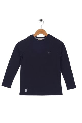 Mutlu Kids Basic Erkek Çocuk Uzun Kollu Tişört Lacivert - 15 Yaş