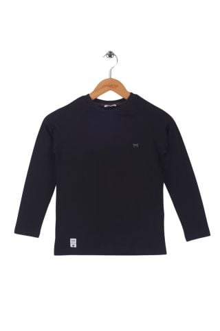 Mutlu Kids Basic Erkek Çocuk Uzun Kollu Tişört Siyah - 13-14 Yaş