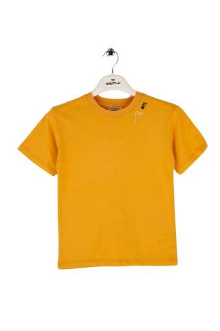 Mutlu Kids Kısa Kollu Erkek Tişört Turkuaz - 4 Yaş
