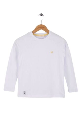 Mutlu Kids Basic Erkek Çocuk Uzun Kollu Tişört Beyaz - 15-16 Yaş
