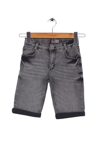 Mutlu Kids Erkek Çocuk Kot Kapri Şort Koyu Mavi - 10 Yaş