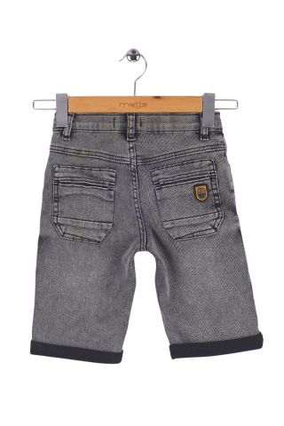 Mutlu Kids Erkek Çocuk Kot Kapri Şort Koyu Mavi - 10 Yaş