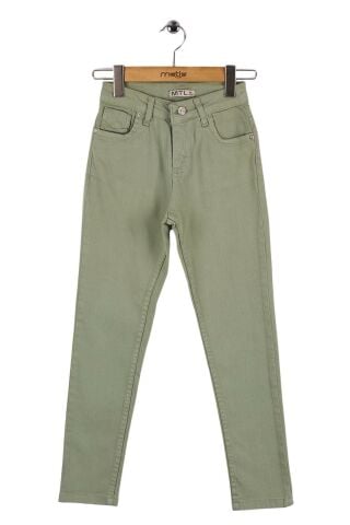Mutlu Kids Kız Çocuk Gabardin Pantolon Haki - 14 Yaş