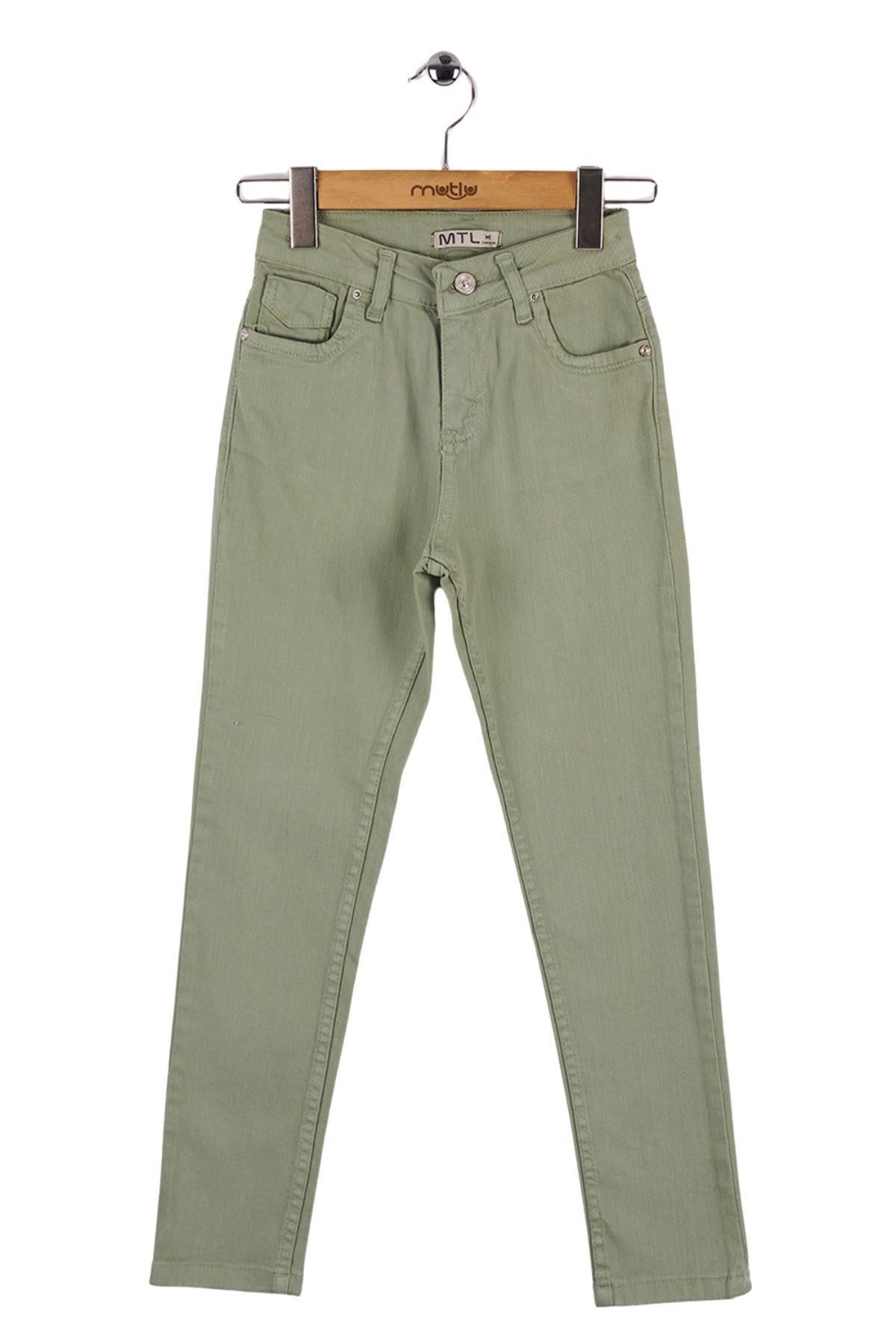 Mutlu Kids Kız Çocuk Gabardin Pantolon Haki - 15 Yaş